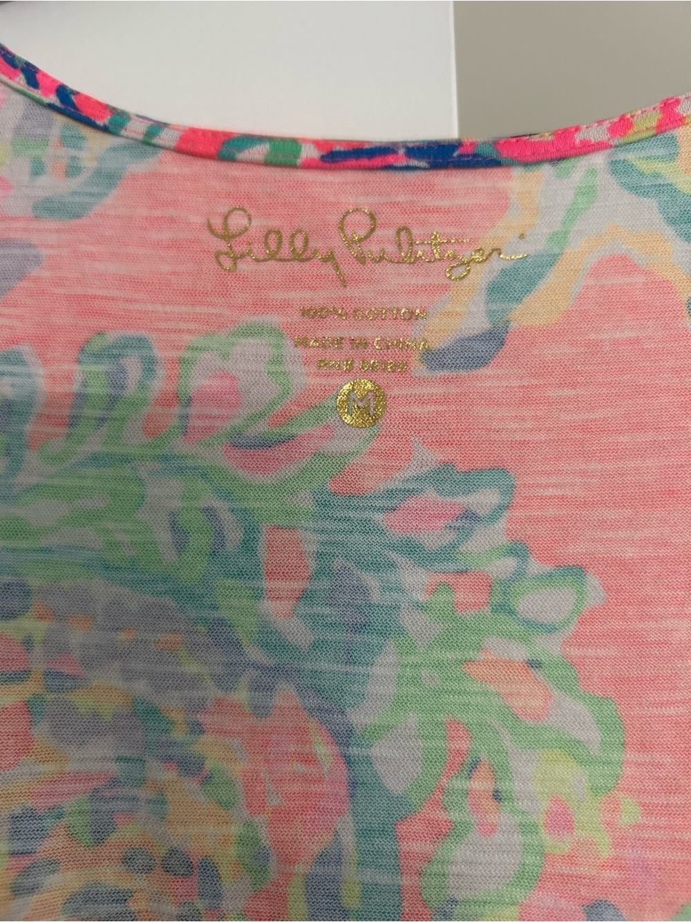 💕 Lilly Pulitzer Sz M Shirley Island Secret Tank Top with Pom Poms Barely Worn 💕 - Picture 3 of 4